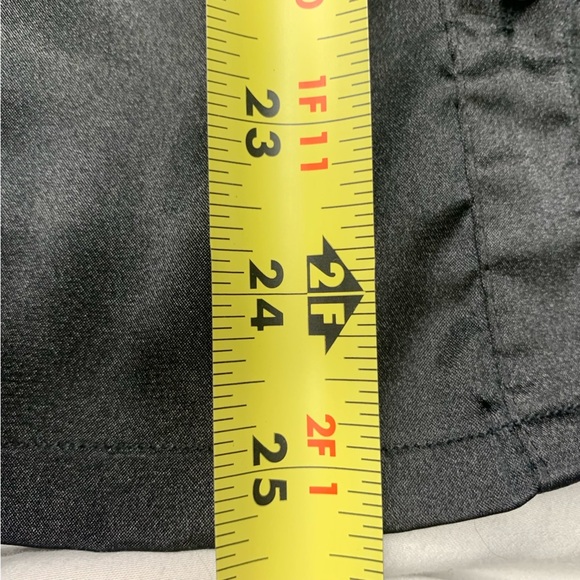 Forget Me Not Women's Black Long Sleeve Satin Button Up Shirt Sz XL V-neck Light - Picture 6 of 6